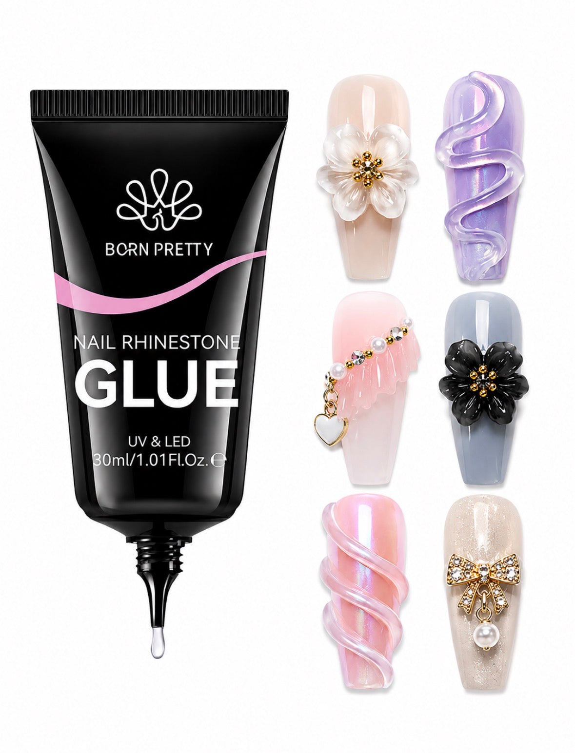 Strong Hold Rhinestone Glue For 3D Charms, Decorations