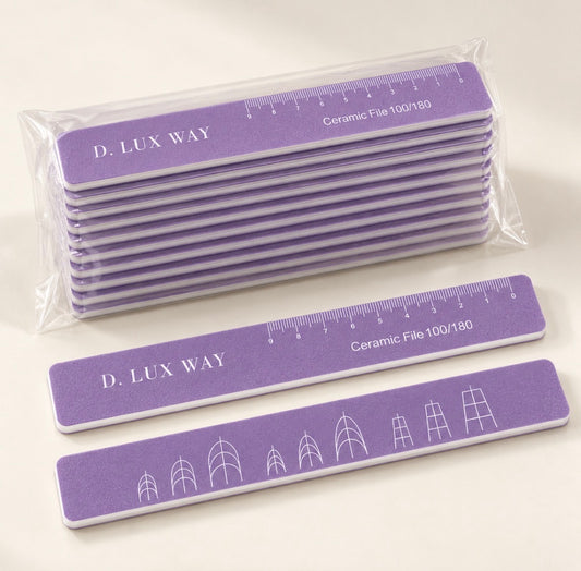 D. Lux Way Pro Ceramic Precision Nail File (Single or 10-Pack)