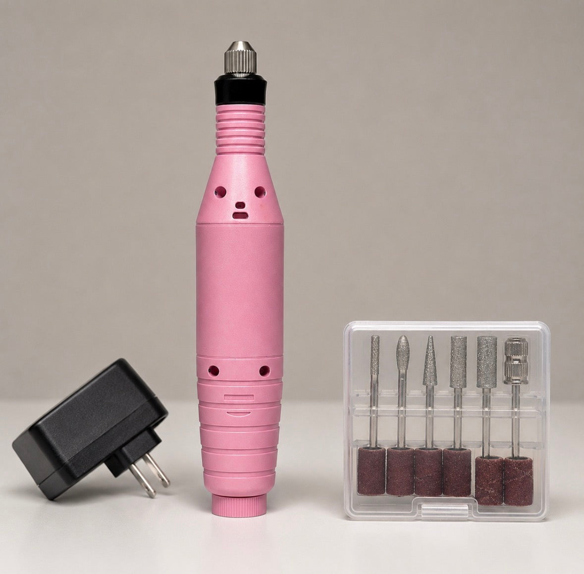 Portable Electric Nail Drill With Drill Bits-  20,000rpm (COLOR- WHITE)