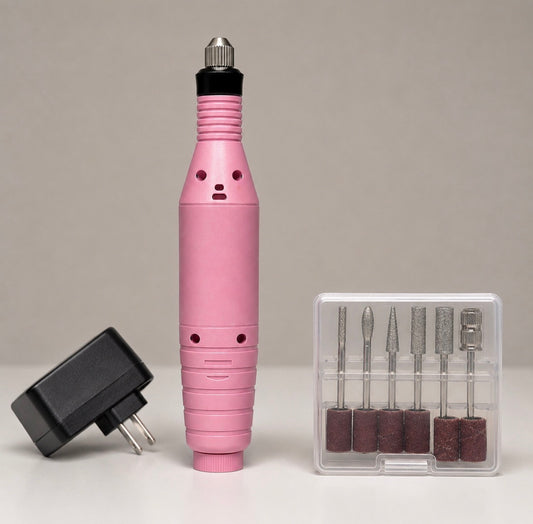 Portable Electric Nail Drill With Drill Bits-  20,000rpm (COLOR- WHITE)