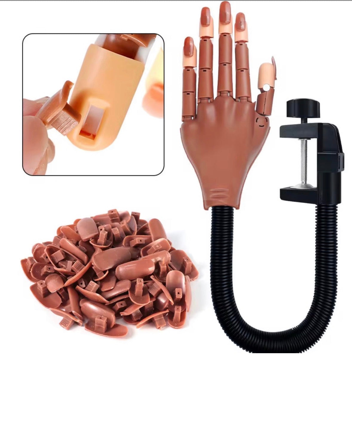 Practice Training Hands For Beginners- 200pcs Nail Tips Included